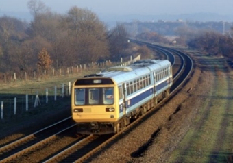 Class 142 'Pacer' 2-car DMU 142090 in BR Provincial blue and white - "Leeds / Selby"