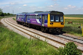 Class 142 'Pacer' 2-car DMU 142084 in Northern Rail livery - "Newcastle / Middlesborough"