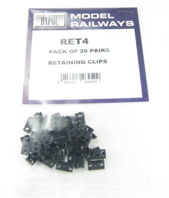 20 pairs retaining couplings x 40 parts for use with CONV4 pockets and COUP4 couplings