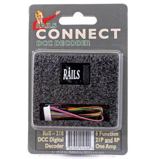 Rails Connect 21-pin direct 6-function decoder