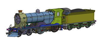 Class D34 ‘Glen’ 4-4-0 62488 “Glen Aladale” BR Lined Black Early Emblem (1948-1956) Steam Locomotive
