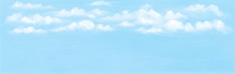 Scenic Background - Cloudy Sky - 173 x 737mm - Paper