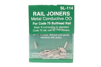 Pack of 24 finescale rail joiners for Peco SL-108F bullhead track