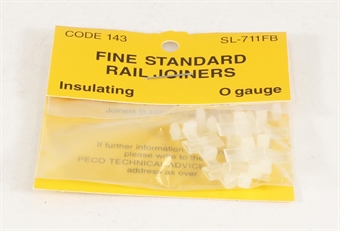 Rail Joiners, Insulated, for flat bottom rail Code 143 - pack of 12