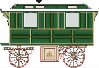 Showman's Living Wagon in green & cream