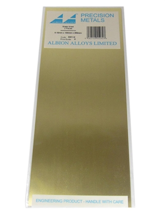 Brass Sheet 0.12 x 100 x 250mm (x2)