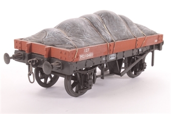 BR 12T Single Plank Wagon with Tarpaulin Covered Load in Bauxite