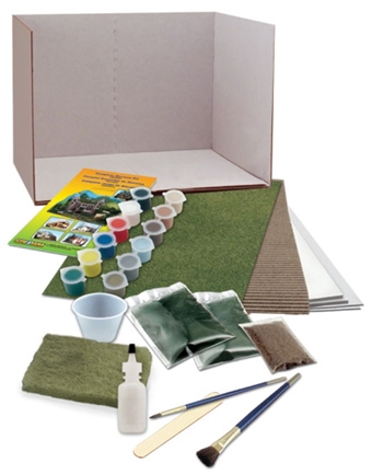 Complete Diorama Kit - includes construction boards, scenic, paints, brushes, glue and more!