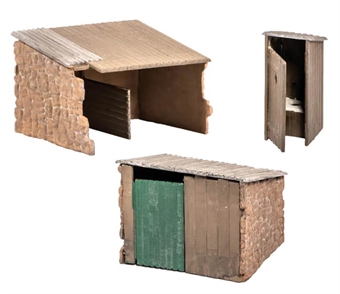 Grotty Huts x 2 and Privy