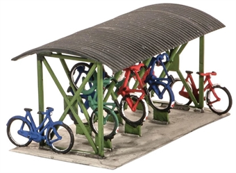 Bicycle Shed with Bicycles