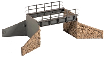 Occupational bridge with stone abutments - single track - plastic kit