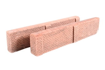 Pair of high brick walls - 205mm