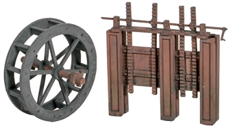 Water wheel (5cm diameter) & Sluice gates