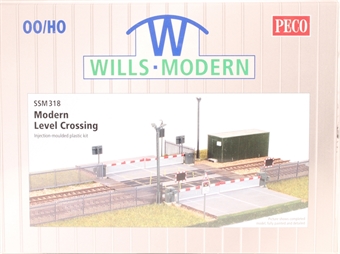 Modern Level Crossing kit with barriers