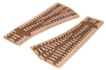 Pair of Setrack No.2 radius right hand point underlay (for use with ST-240)