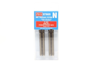 ST-1 standard straight track - 87mm - pack of eight