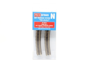 ST-14 second radius standard curve - pack of eight