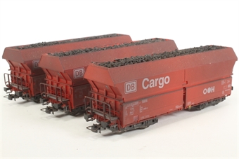 Set of Three Hopper Wagons of the German DB Railway