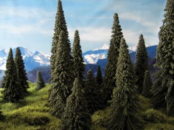 Pine Trees, 3" - pack of 6