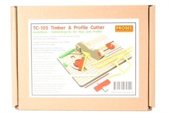 Timber and profile cutter with manual cutting tool and adjustable angle support