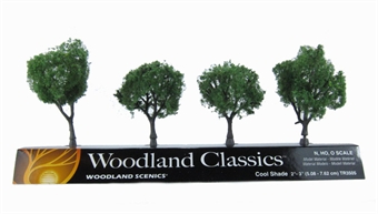 2 - 3" Cool Shade (Dark) Trees - Pack Of 4
