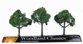 3 - 4" Cool Shade (Dark) Trees - Pack Of 3