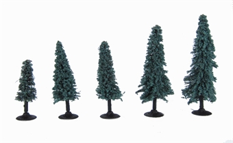 2 - 3.5" Blue Needle (Spruce) Trees - Pack of 5