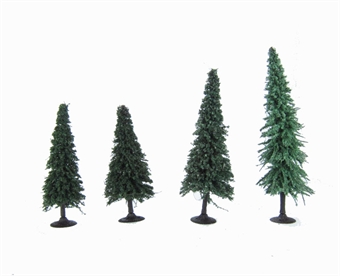 3.5 - 5.5" Forever Green (Fir) Trees - Pack Of 4