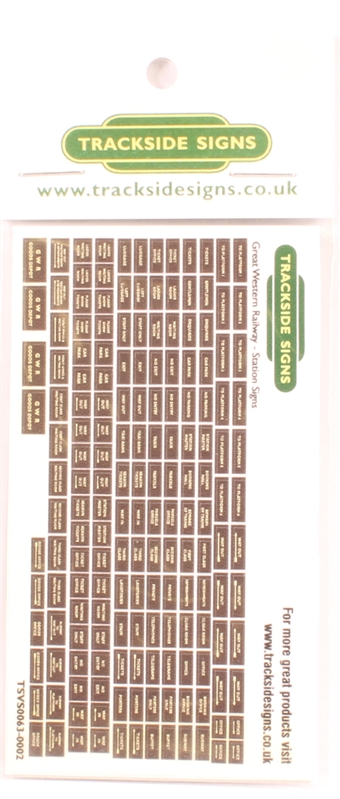 GWR station signs - brown and cream