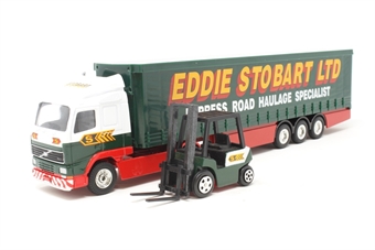 Volvo Cab & Curtainside Trailer with Fork Lift Truck - 'Eddie Stobart'
