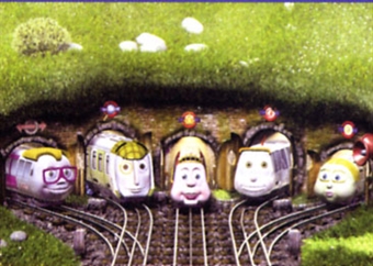 "Underground Ernie" Train Homes includes tracks