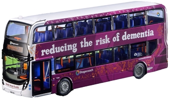 ADL Enviro 400 MMC in Stagecoach South "Sussex Brain Bus" purple & white - 10945/ SN18 KNJ - Ltd Edition of 1008 - Sold out on pre-order
