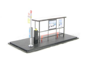 PE bus stop, shelter and ticket machine "Transport For London"