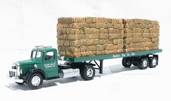 Mack LJ Flatbed with hay load