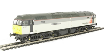 Class 47/3 47370 'Andrew A Hodgkinson' in Freightliner Triple Grey "Red Triangle" livery