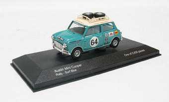 Mini Cooper in rally surf blue