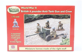 British 6-pounder anti-tank gun and crew