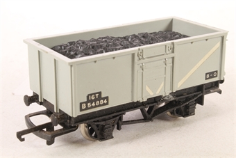 16T Steel Mineral Wagon B54884 in BR Grey with load