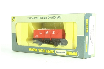5 Plank Open Wagon 24361 in LMS Red
