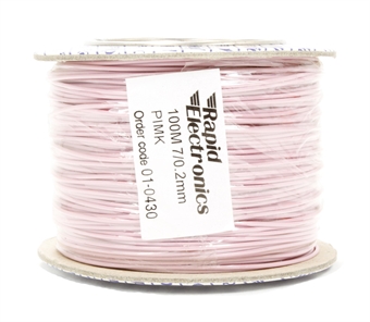 Pink Wire 100m (7 x 0.2mm)