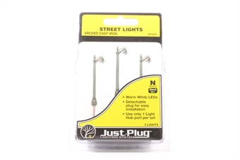 Arched Cast Iron street lights - Pack of 3 - Just Plug lighting system