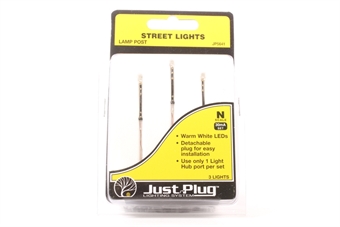 Lamp post street lights - Pack of 3 - Just Plug lighting system