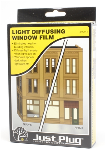 Light diffusing window film - Just Plug lighting system