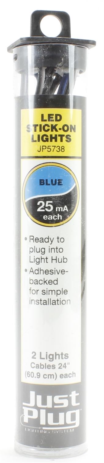 Blue LED stick-on lights for Just Plug lighting system