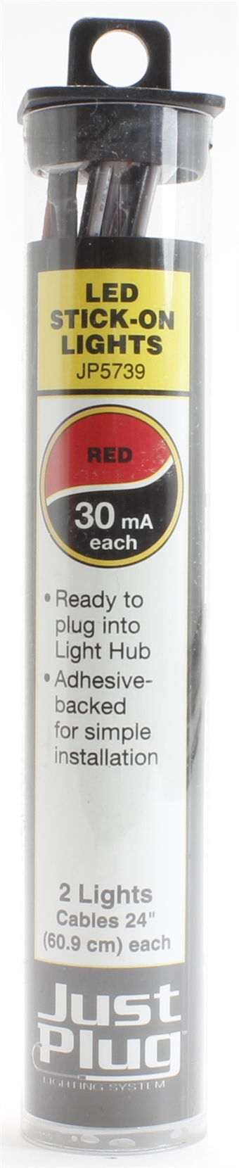 Red LED stick-on lights for Just Plug lighting system