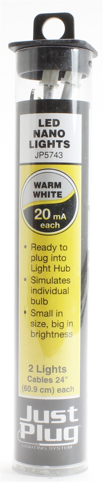 Warm white LED nano lights for Just Plug lighting system