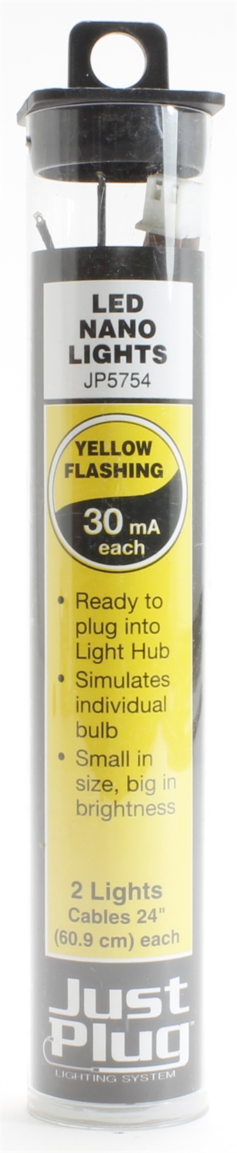 Yellow LED flashing nano lights for Just Plug lighting system