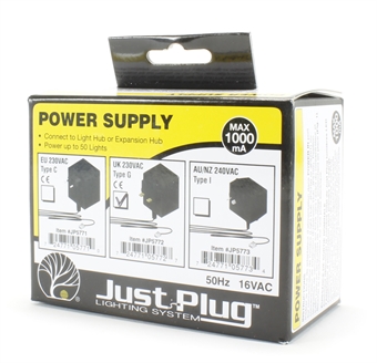 UK Power Supply for Just Plug lighting system