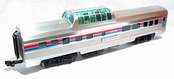 American dome passenger car in Amtrak livery