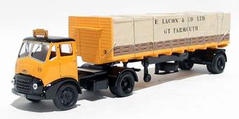 Morris platform trailer & and sheeted crate load "E.Lacon & Son Ltd"